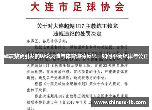 魏震禁赛引发的舆论风波与体育道德反思：如何平衡纪律与公正